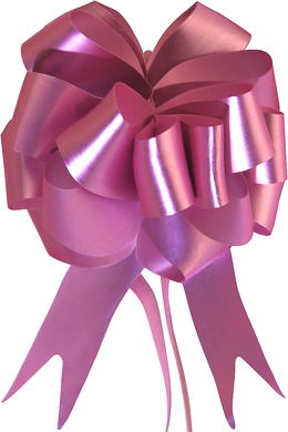 Бант-шар металлизированный /цвет розовый/