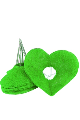 Каркас для букета Сердце d 25 см. /цвет 'зелёное яблоко'/